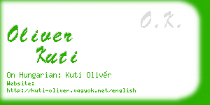 oliver kuti business card