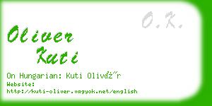 oliver kuti business card